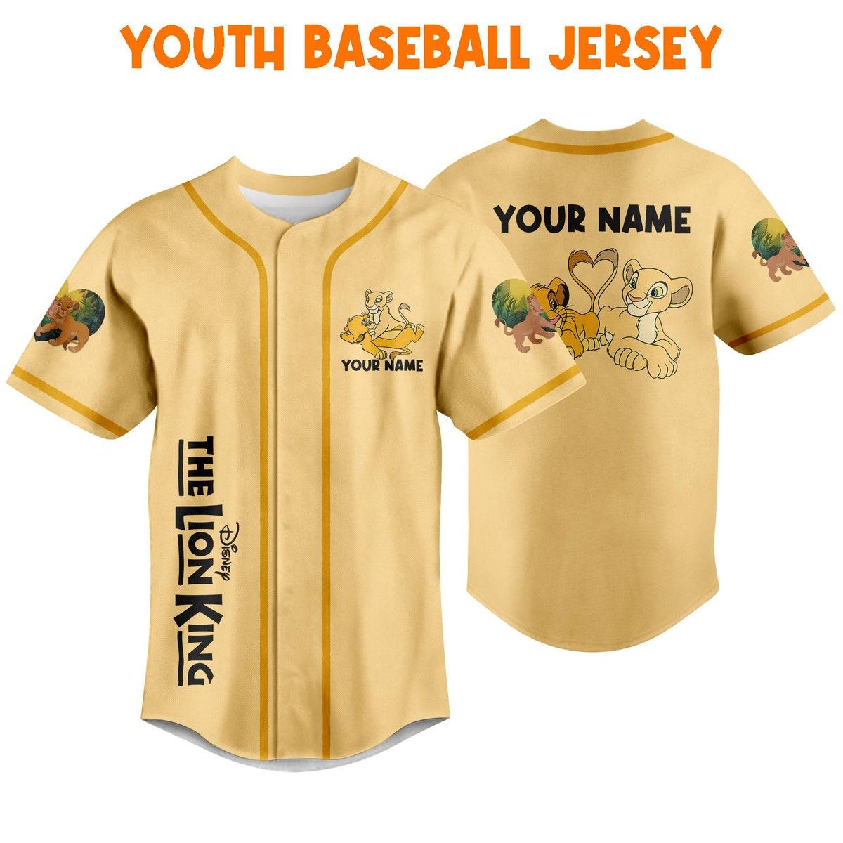 Personalize The Lion King Couple Baby Simba Nala Disney Baseball Jersey 5