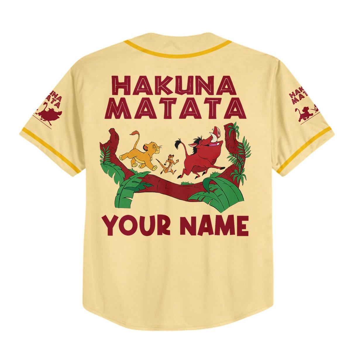 Personalize The Lion King Hakuna Matata Friends Disney Baseball Jersey 3