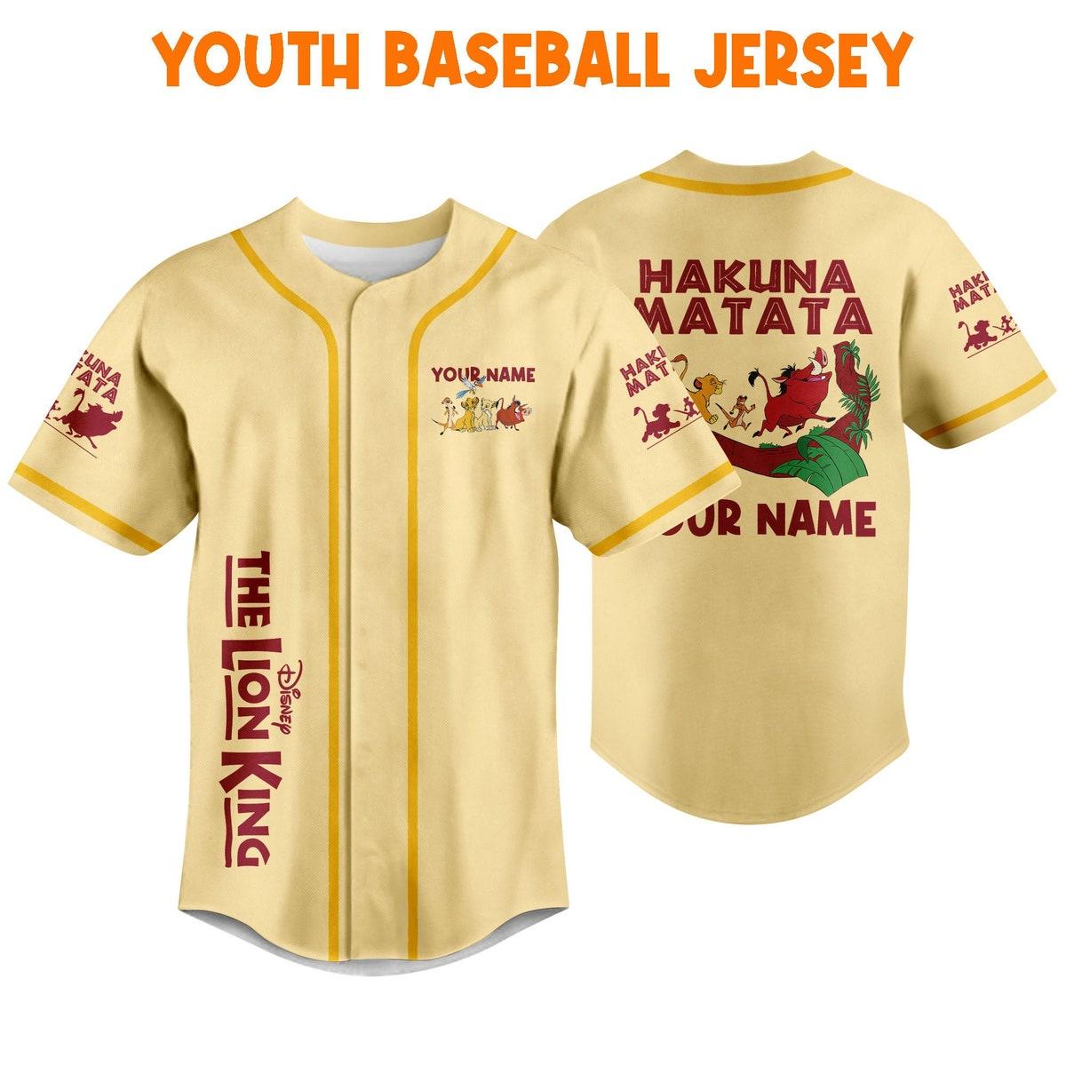 Personalize The Lion King Hakuna Matata Friends Disney Baseball Jersey 5