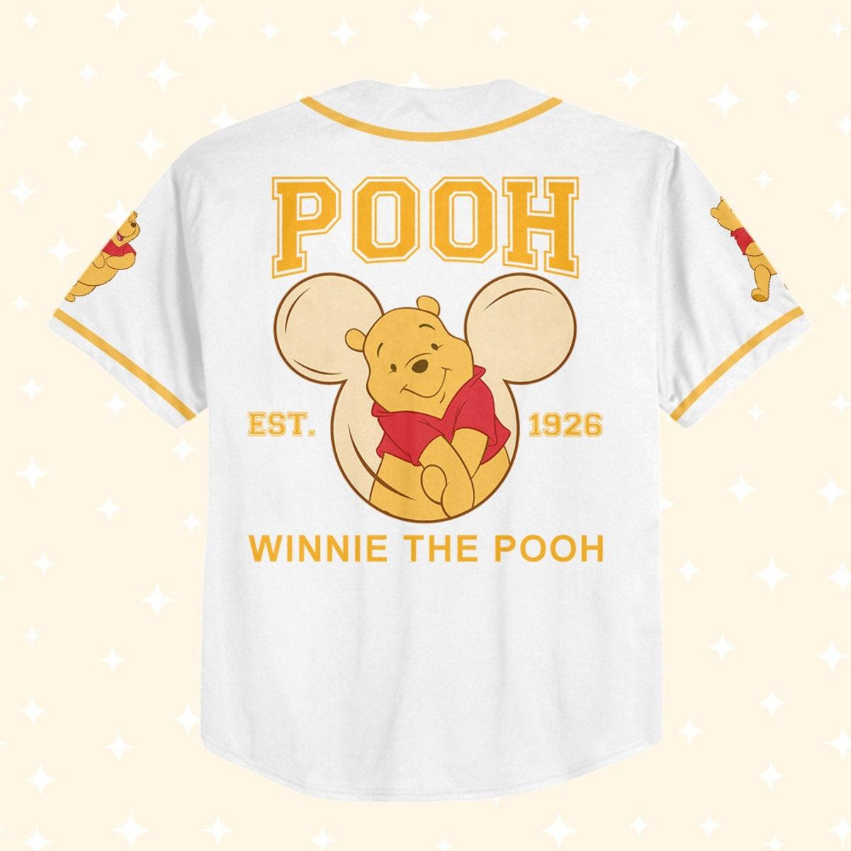 Personalize Winnie The Pooh Hundred Acre Woods Baseball Jersey 3