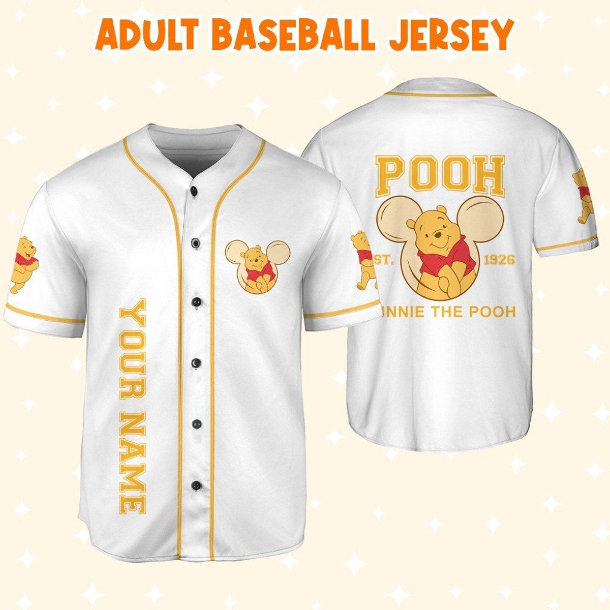 Personalize Winnie The Pooh Hundred Acre Woods Baseball Jersey 6