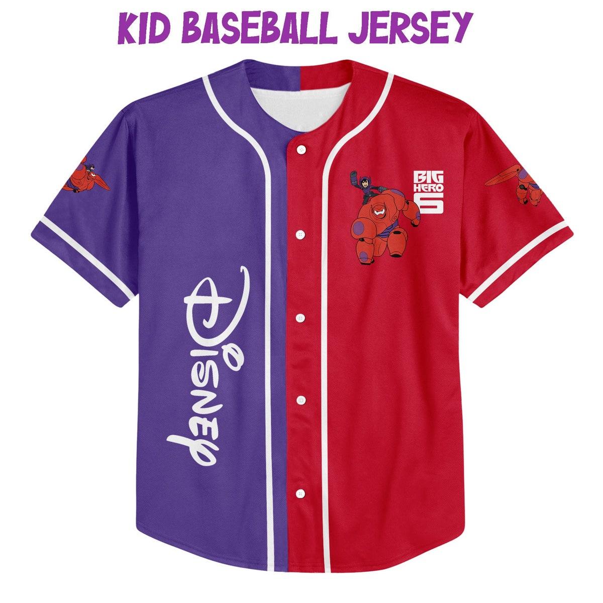 Personalized Disney Big Hero 6 Baymax And Hiro Custom Baseball Jersey 2