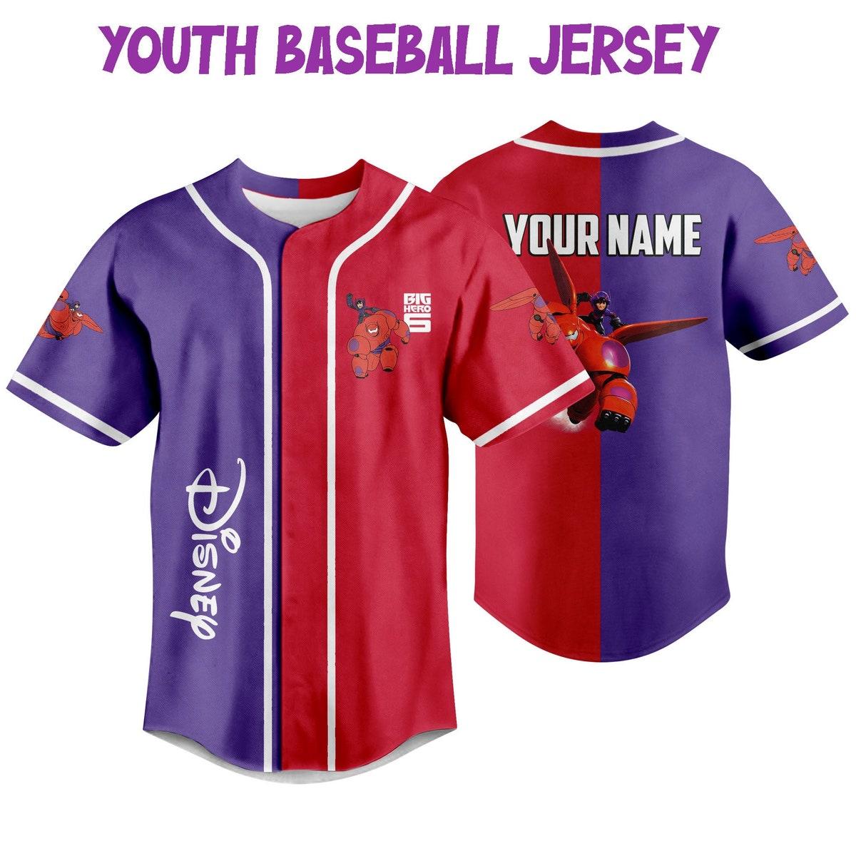 Personalized Disney Big Hero 6 Baymax And Hiro Custom Baseball Jersey 5