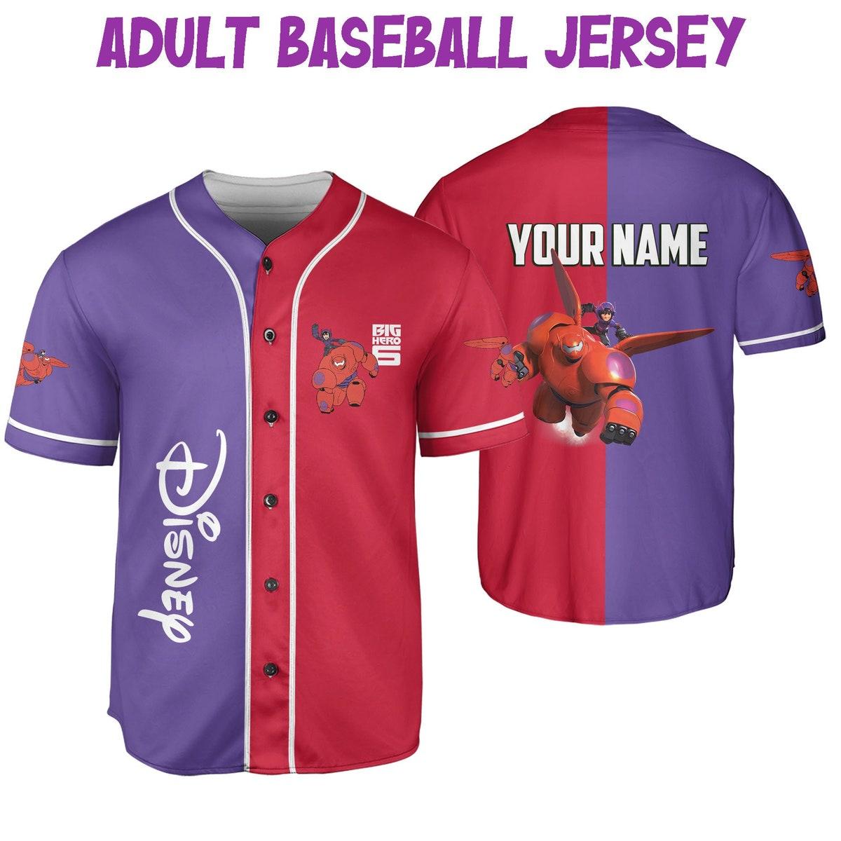 Personalized Disney Big Hero 6 Baymax And Hiro Custom Baseball Jersey 6