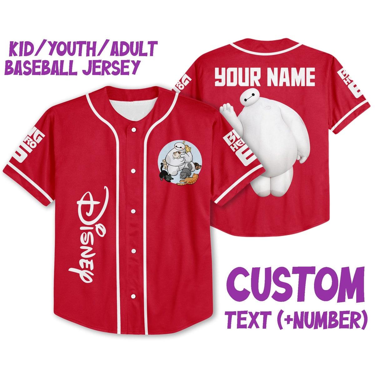 Personalized Disney Big Hero 6 Baymax Custom Baseball Jersey 1