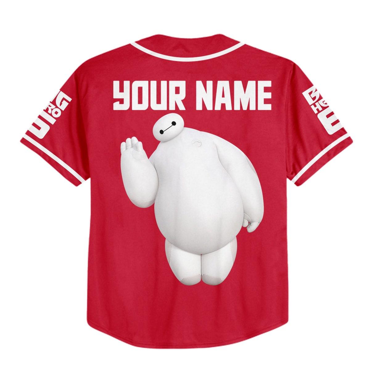 Personalized Disney Big Hero 6 Baymax Custom Baseball Jersey 3