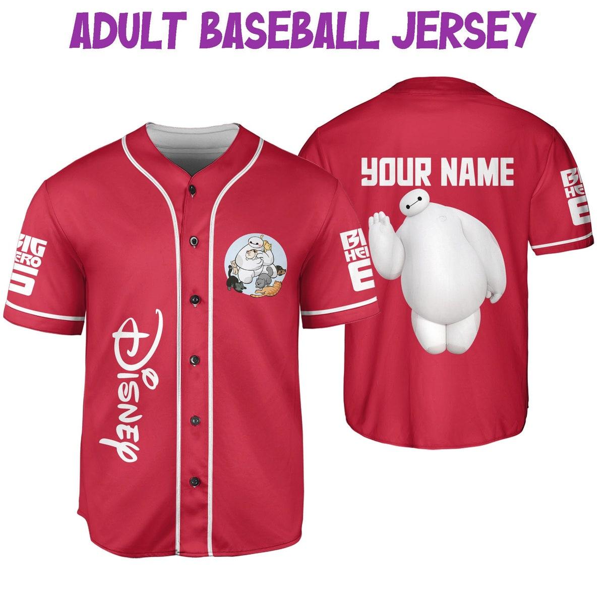 Personalized Disney Big Hero 6 Baymax Custom Baseball Jersey 6