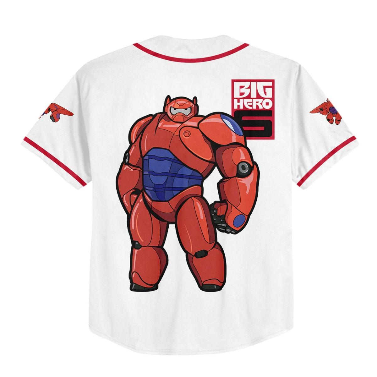 Personalized Disney Big Hero 6 Baymax In Armor Baseball Jersey 3