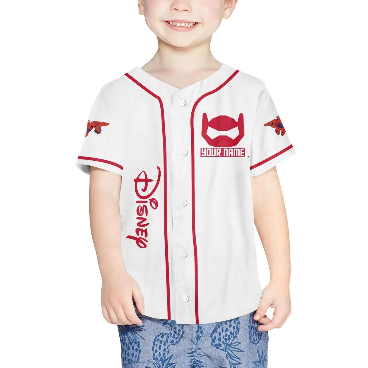 Personalized Disney Big Hero 6 Baymax In Armor Baseball Jersey 4