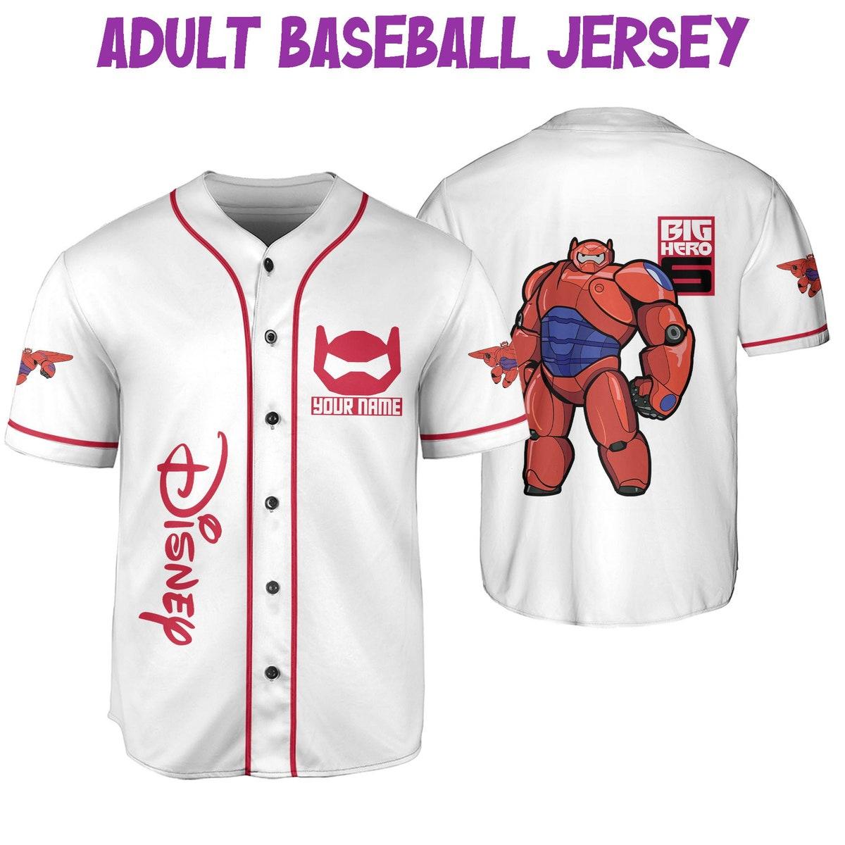 Personalized Disney Big Hero 6 Baymax In Armor Baseball Jersey 6