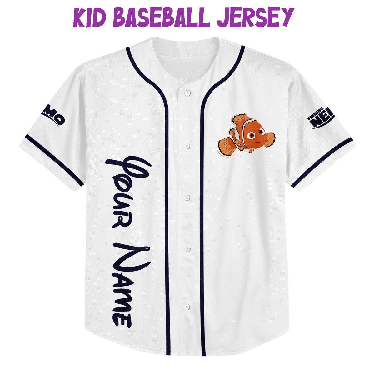 Personalized Disney Finding Nemo Swimming Baseball Jersey 2