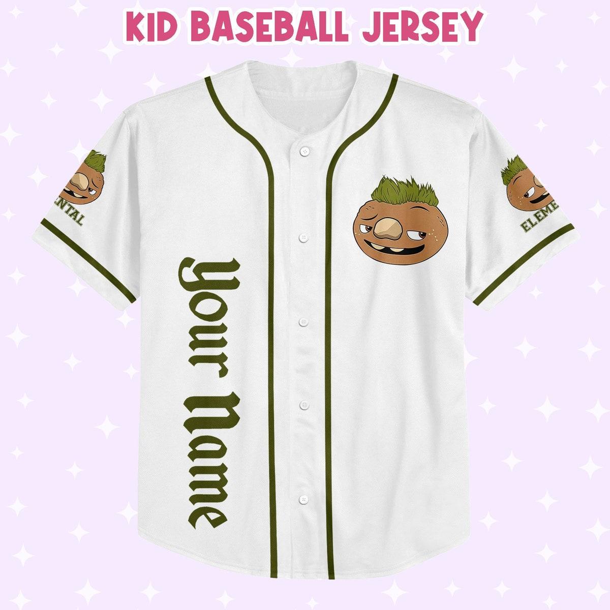 Personalized Disney Pixar Elemental Clod Baseball Jersey 2