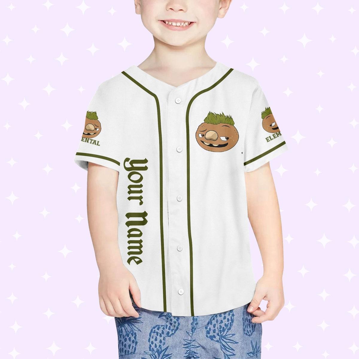 Personalized Disney Pixar Elemental Clod Baseball Jersey 4