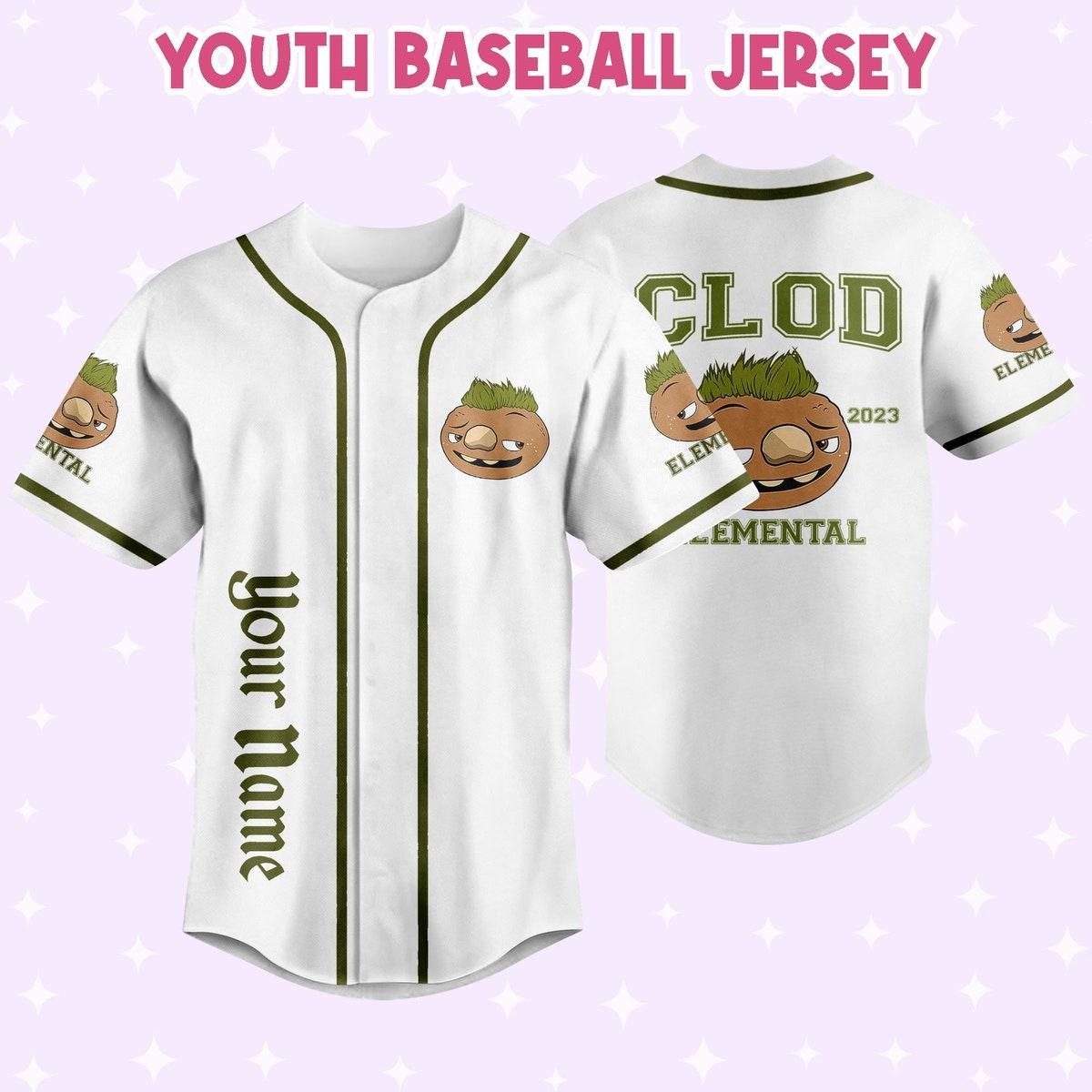 Personalized Disney Pixar Elemental Clod Baseball Jersey 5