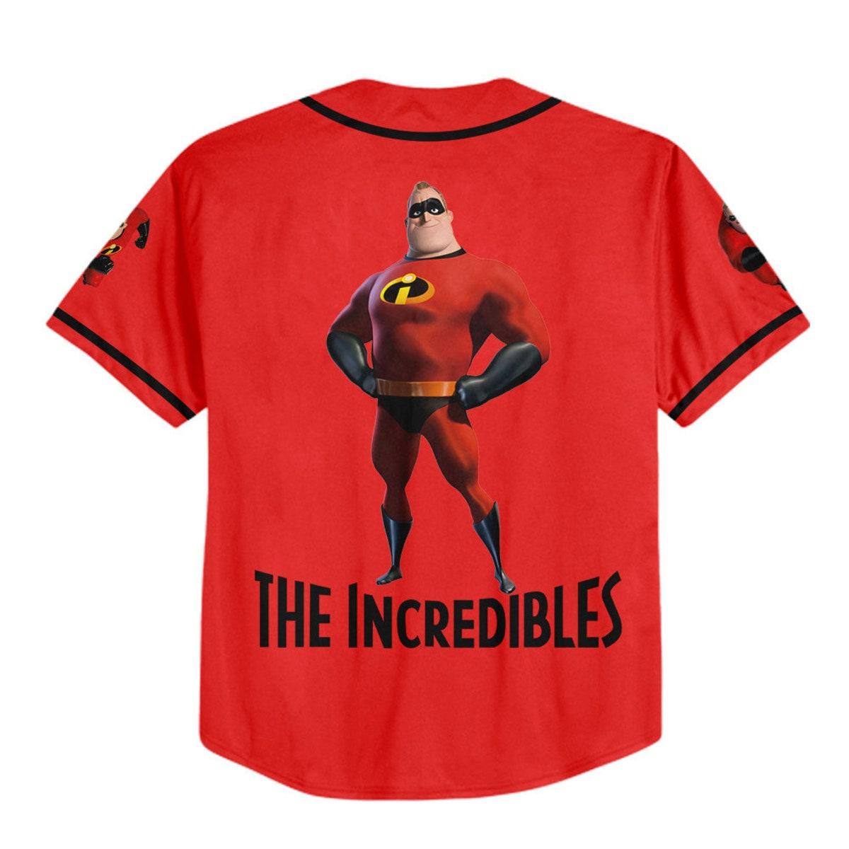 Personalized Disney The Incredibles Mr Incredible Baseball Jersey 3