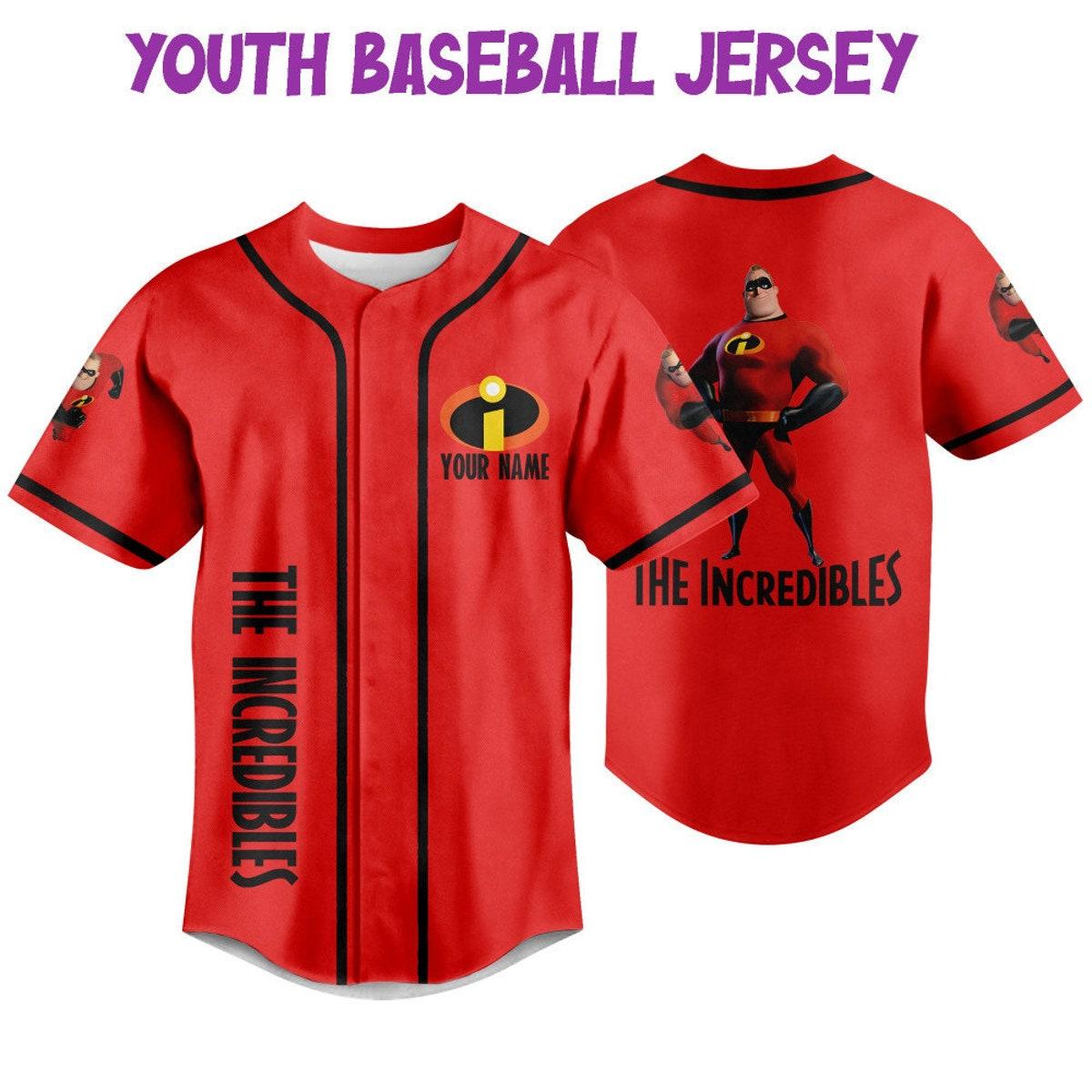 Personalized Disney The Incredibles Mr Incredible Baseball Jersey 5