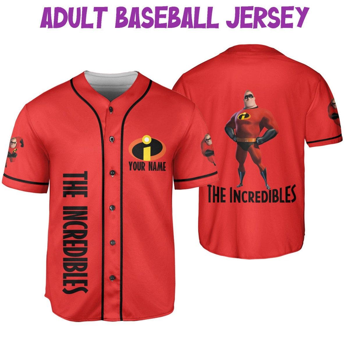 Personalized Disney The Incredibles Mr Incredible Baseball Jersey 6