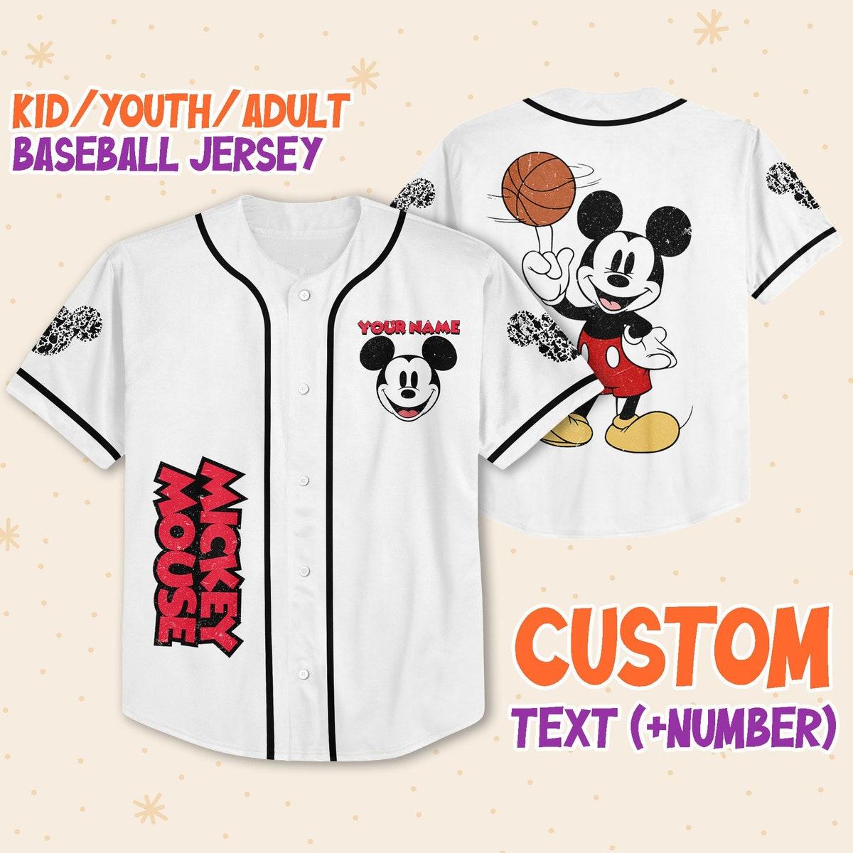 Personalized Mouse Head Character Baseball Jersey 1