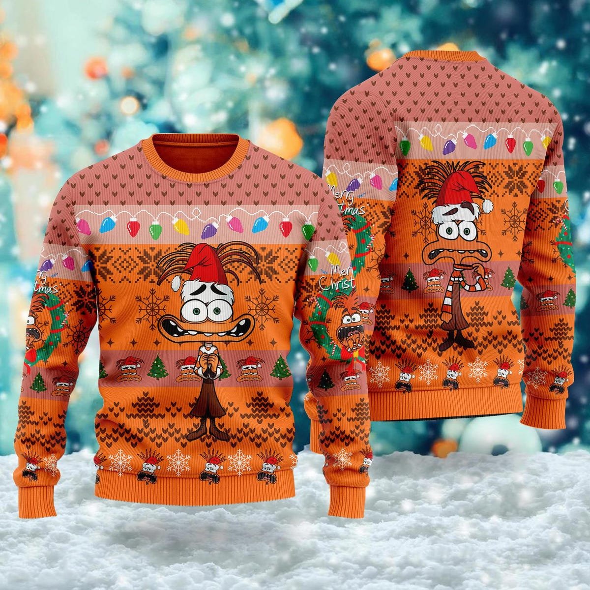 Anxiety Ugly Christmas Sweater Inside Out 2 Anxiety Emotion Mood Sweater.jpg