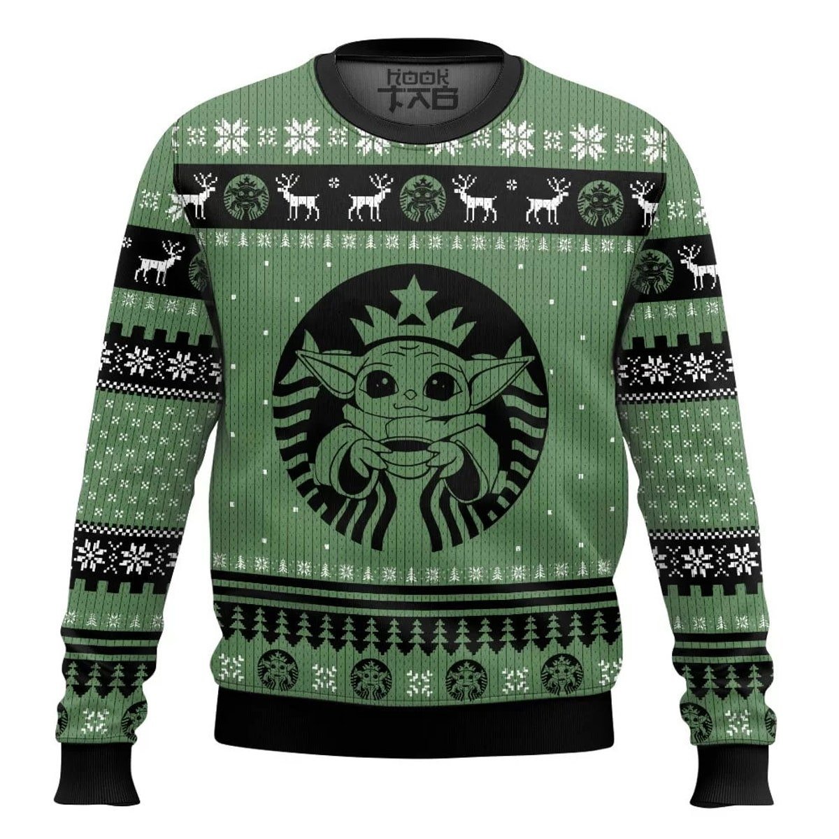 Baby Yoda Coffee Ugly Christmas Sweater Star Wars Xmas Sweater.jpg