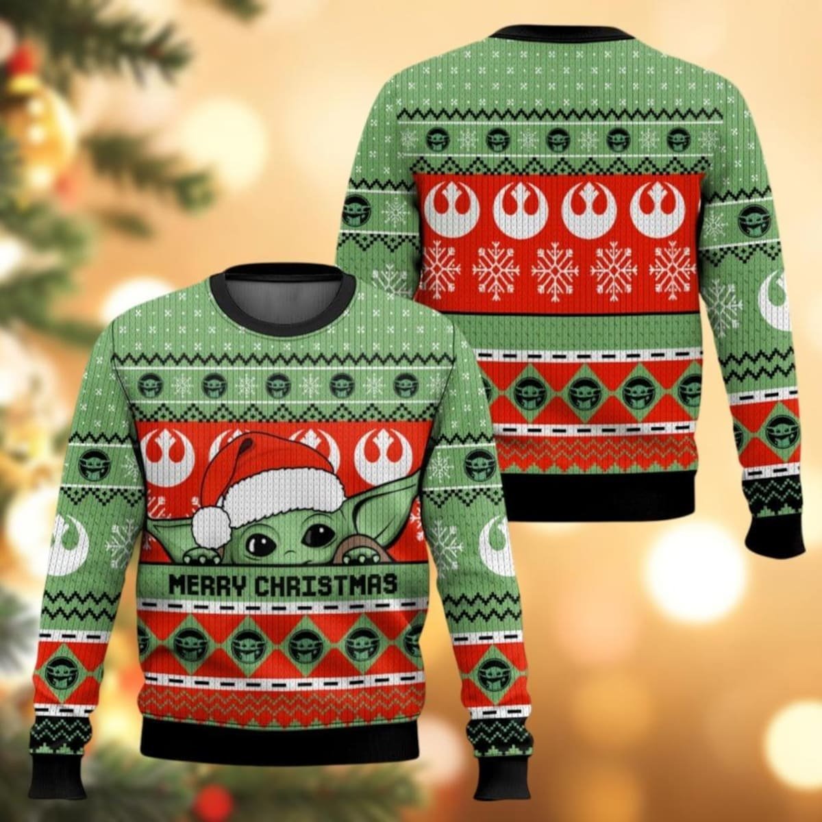 Baby Yoda Ugly Christmas Sweater Star Wars Grogu Holiday Merry Christmas Sweater 1