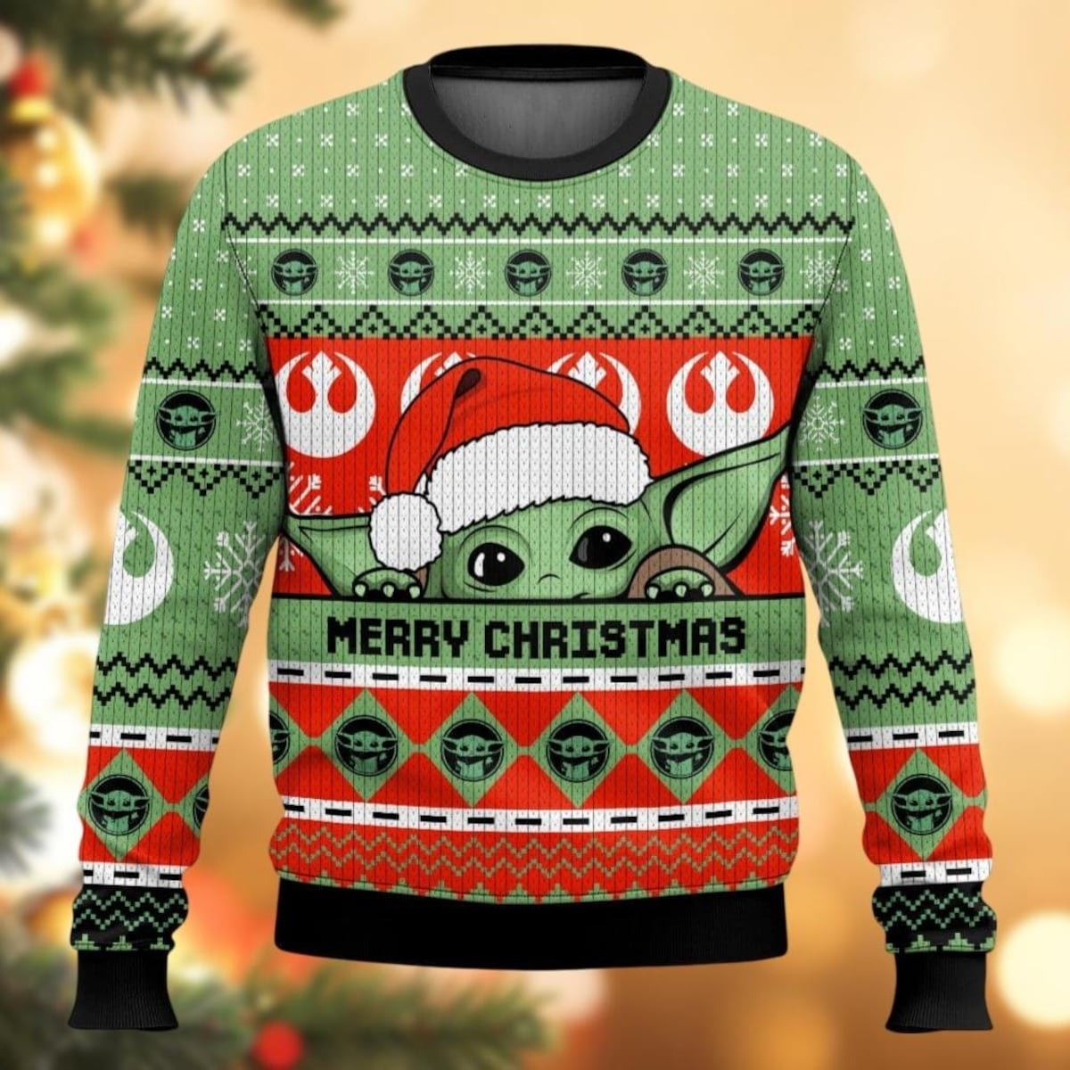 Baby Yoda Ugly Christmas Sweater Star Wars Grogu Holiday Merry Christmas Sweater 2