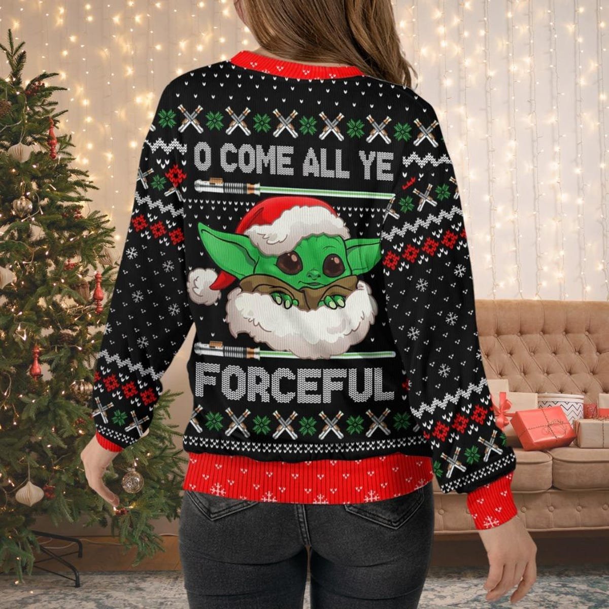 Baby Yoda Ugly Christmas Sweater Star Wars Holiday Cute Sweater.jpg