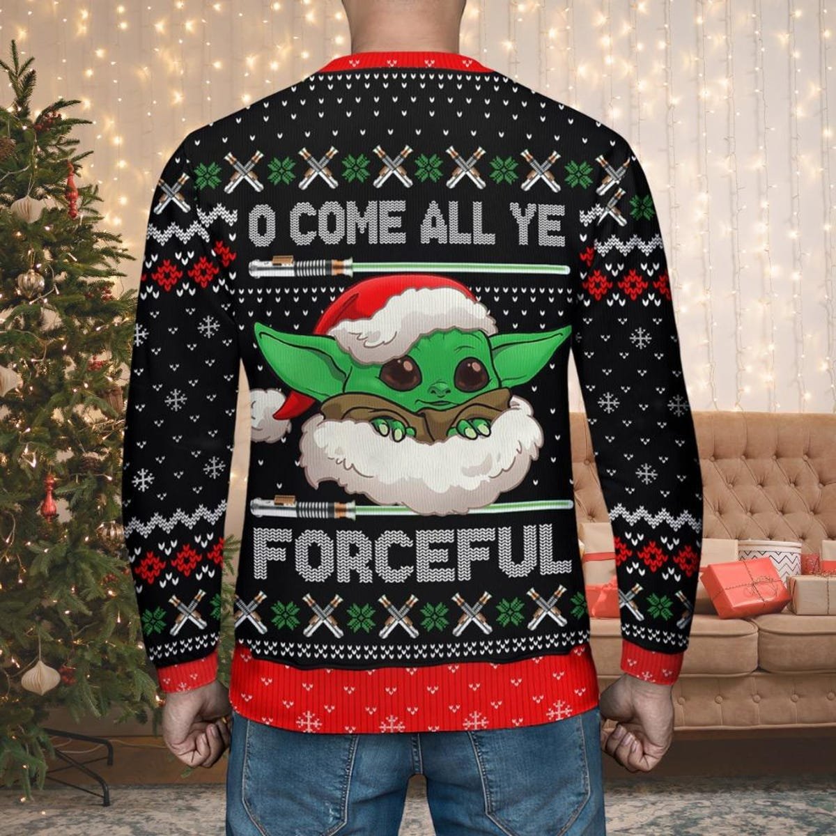 Baby Yoda Ugly Christmas Sweater Star Wars Holiday Cute Sweater.jpg