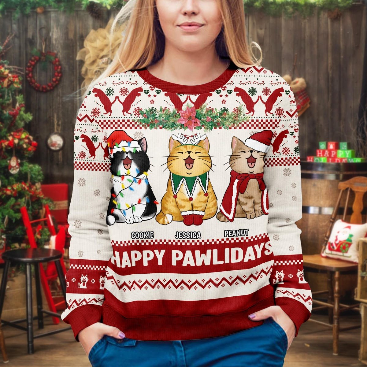 Custom Cat Meowy Catmas Ugly Christmas Sweater Happy Pawlidays Sweater.jpg