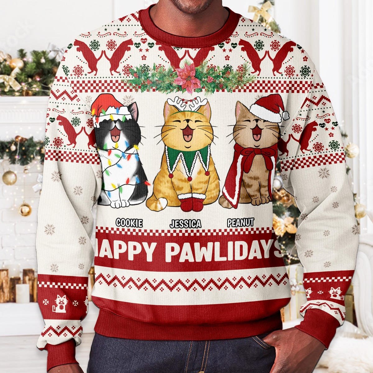 Custom Cat Meowy Catmas Ugly Christmas Sweater Happy Pawlidays Sweater.jpg