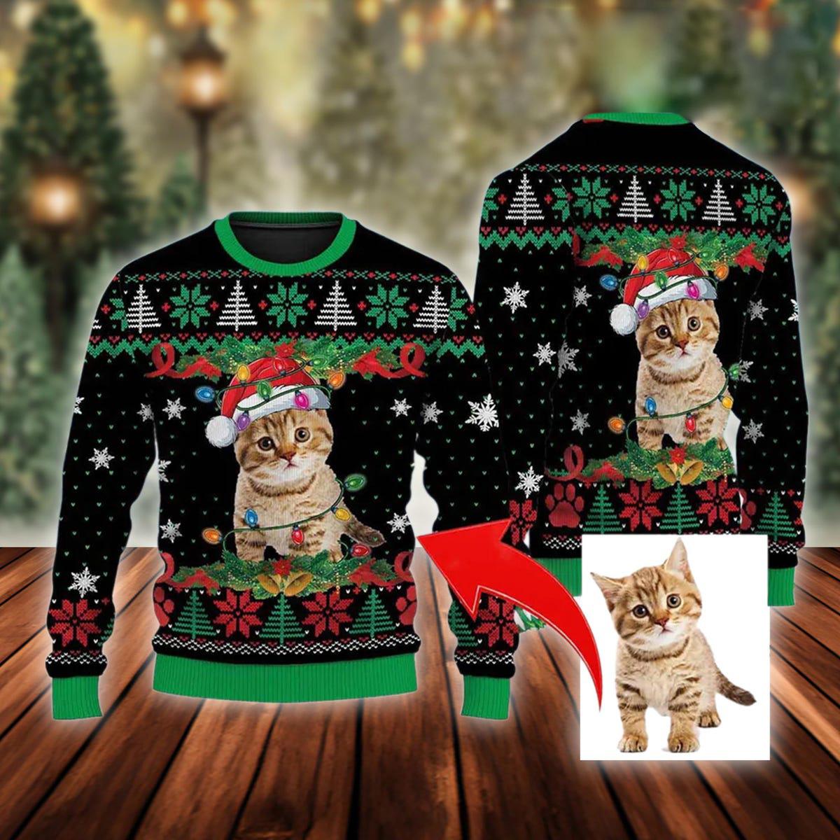 Custom Meowy Ugly Christmas Sweater Pet Photo Ugly Christmas Sweater 2.jpg