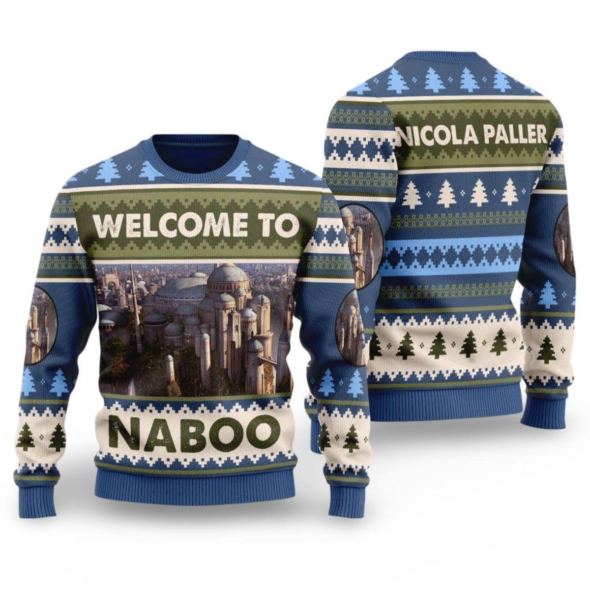 Custom Planet Naboo Ugly Christmas Sweater Star Wars Family Xmas Sweater.jpg