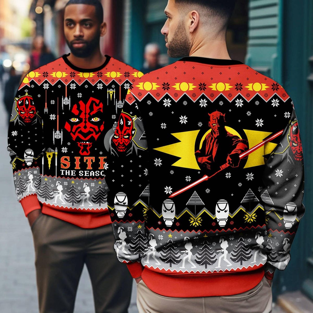 Darth Maul Sith The Season Ugly Christmas Sweater Darth Vader Xmas Sweater.jpg