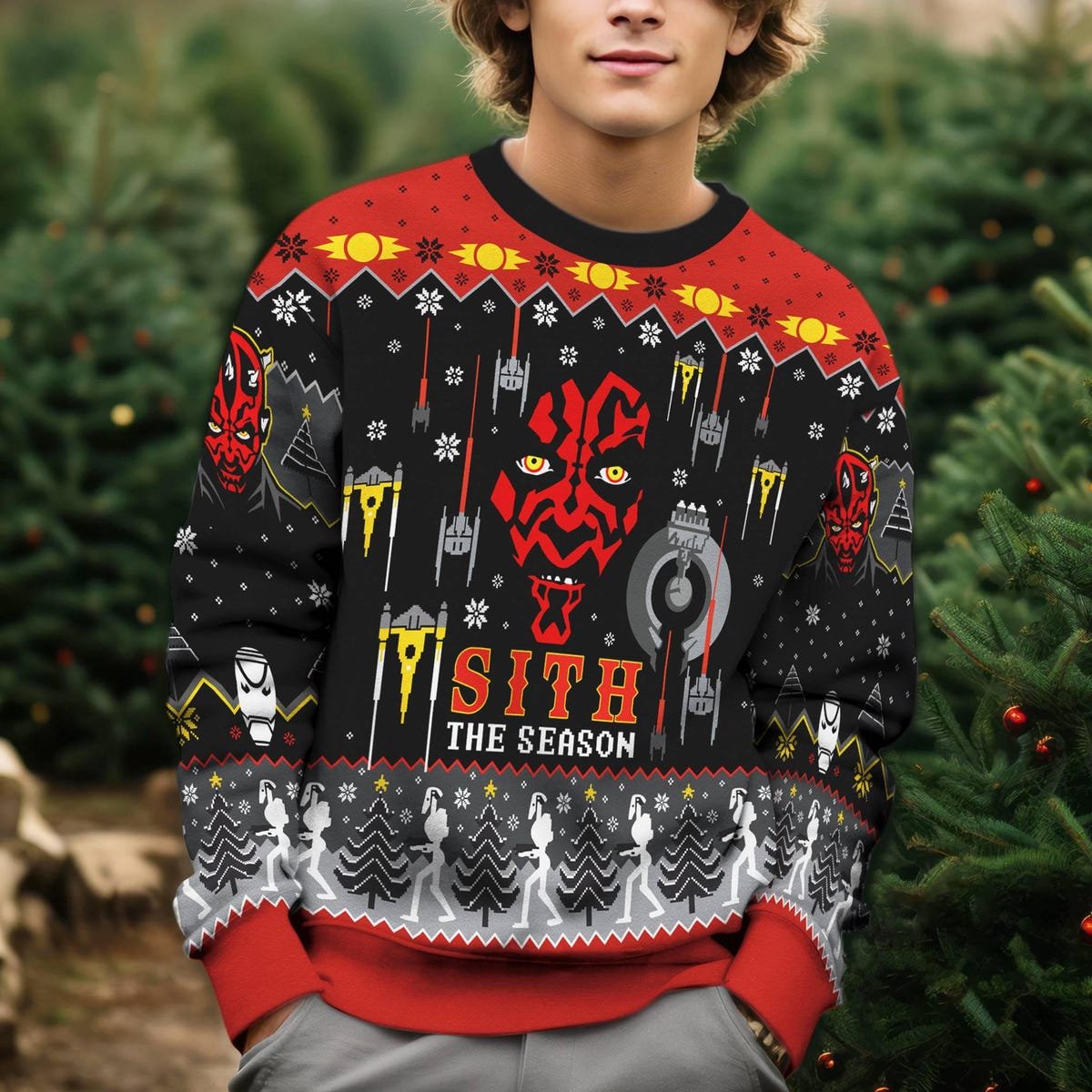 Darth Maul Sith The Season Ugly Christmas Sweater Darth Vader Xmas Sweater.jpg