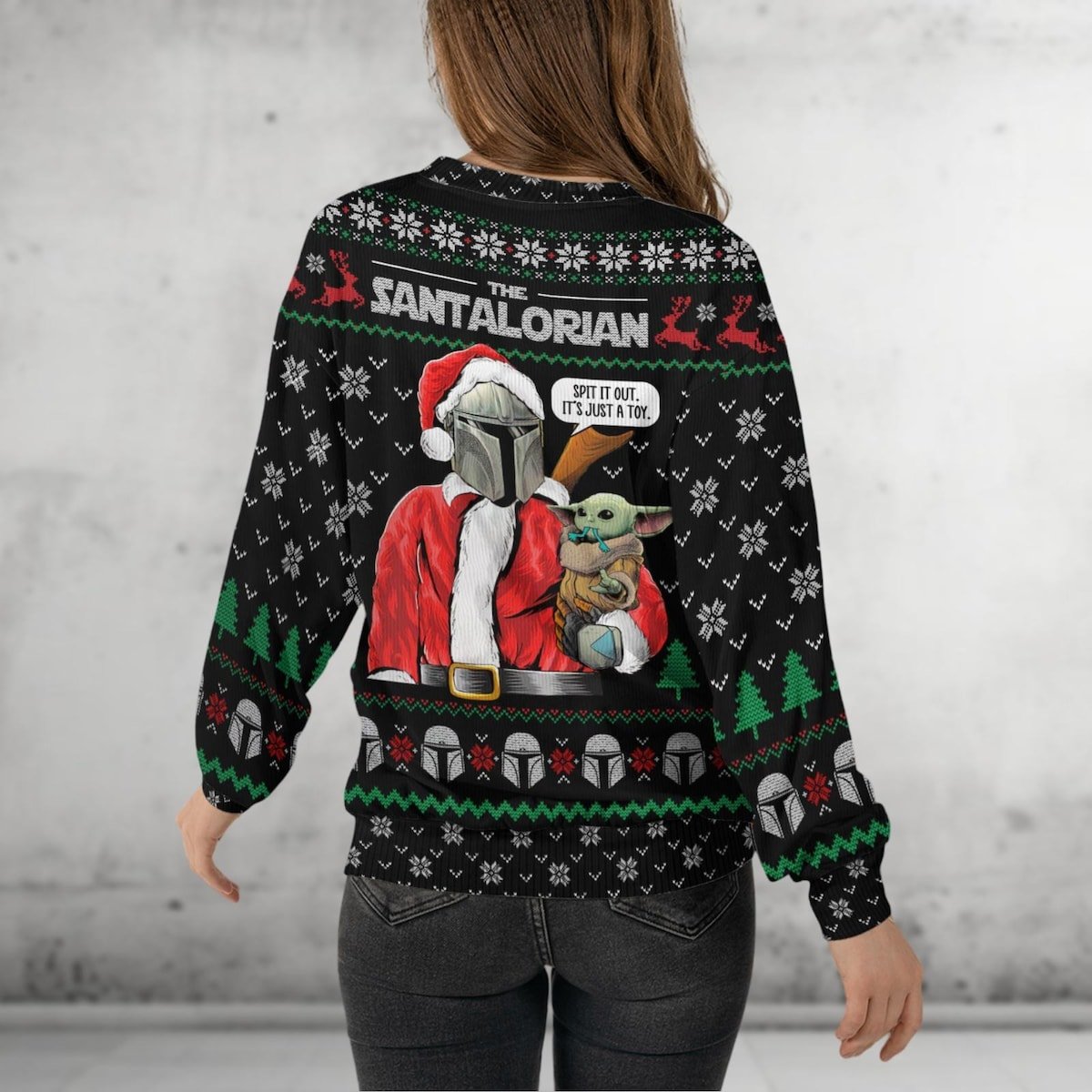 Darth Vader And Baby Yoda Ugly Christmas Sweater Star Wars Xmas Sweater.jpg