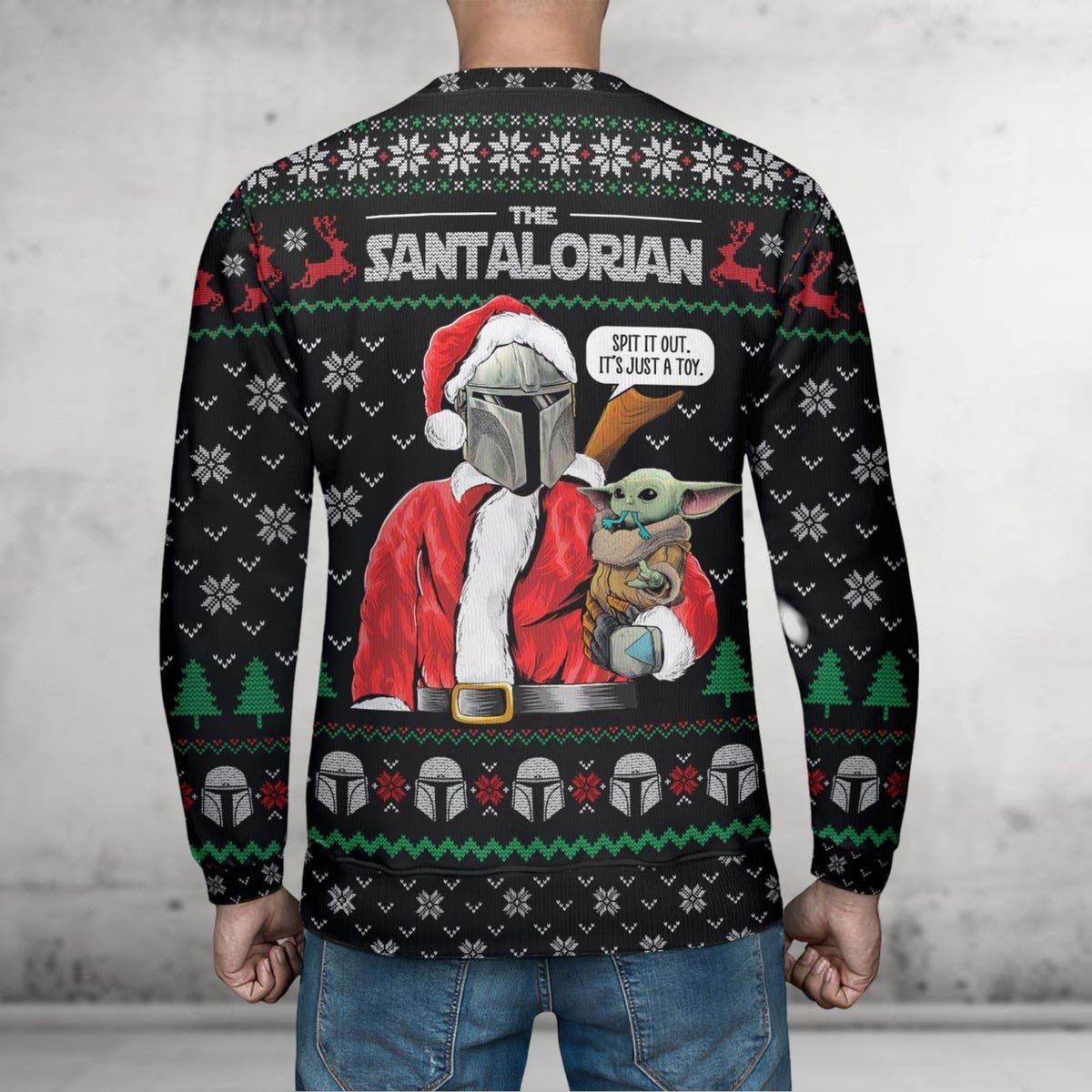 Darth Vader And Baby Yoda Ugly Christmas Sweater Star Wars Xmas Sweater.jpg