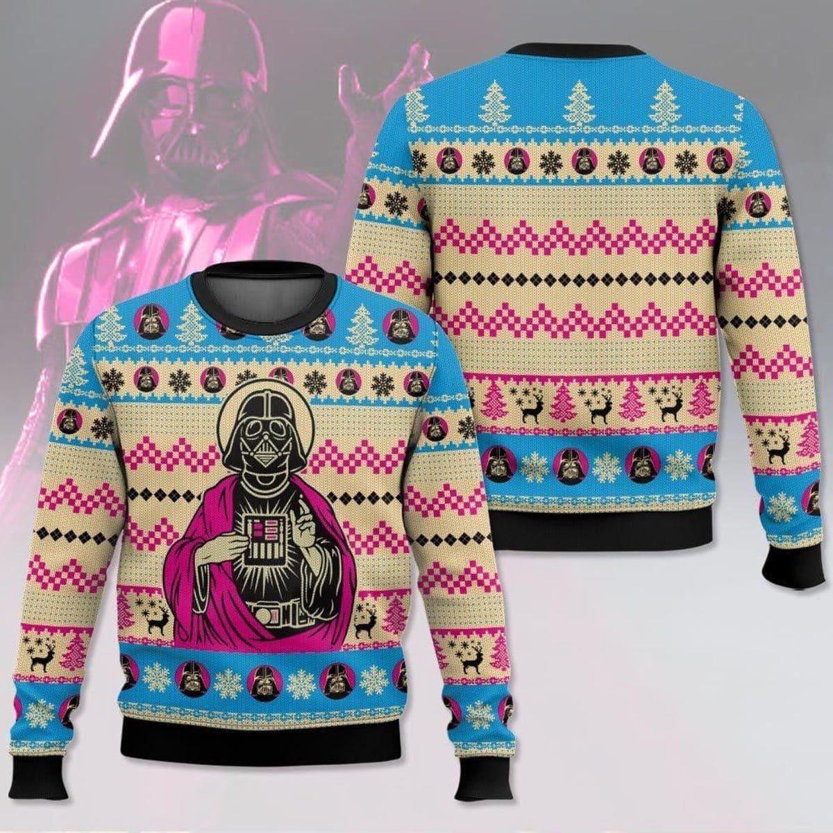 Darth Vader Jesus Ugly Christmas Sweater Starwars Characters Xmas Sweater.jpg