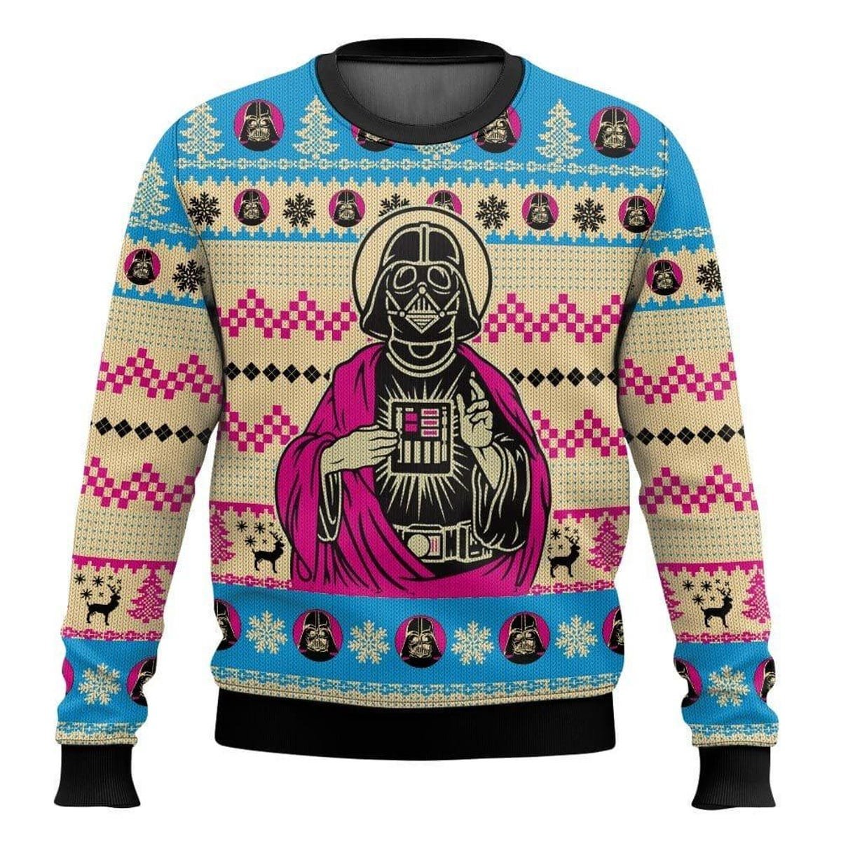 Darth Vader Jesus Ugly Christmas Sweater Starwars Characters Xmas Sweater.jpg