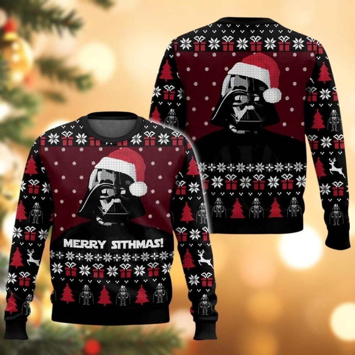 Darth Vader Santa Merry Sithmas Ugly Christmas Sweater Disney Movie Star Wars Xmas Sweater 1