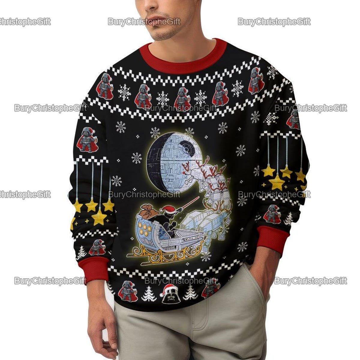 Darth Vader Star Wars Ugly Christmas Sweater Star Wars Merry Christmass Sweater 4