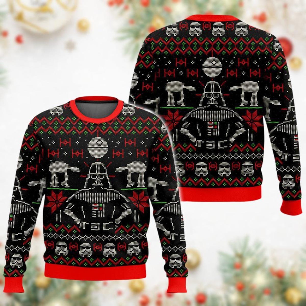 Darth Vader Ugly Christmas Sweater Disney Star Wars Darth Vader Santa Clause Xmas Sweater 1