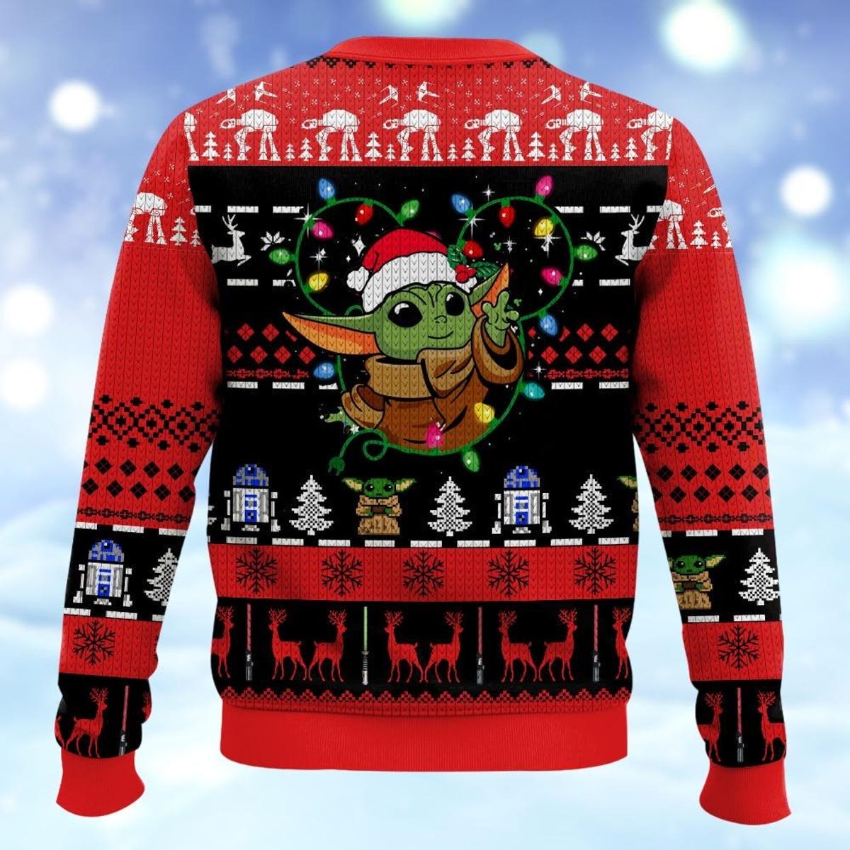 Disney Star Wars Ugly Christmas Sweater Baby Yoda The Mandalorian R2d2 Holiday Sweater 3