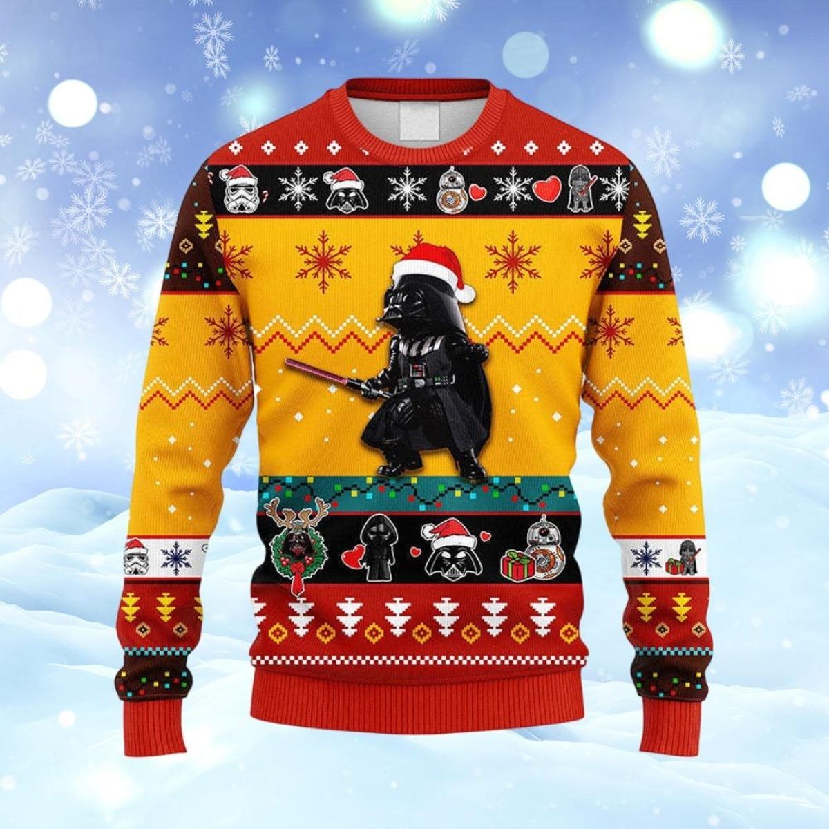 Disney Star Wars Ugly Christmas Sweater Darth Vader Stormtrooper R2d2 Xmas Sweater 2