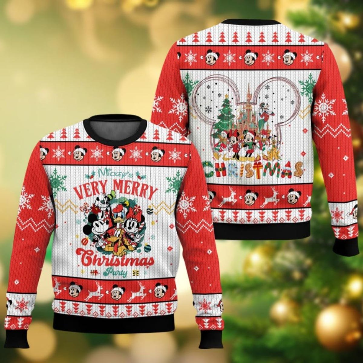 Mickey And Friends Ugly Christmas Sweater Mickeys Very Merry Christmas Party Sweater 1