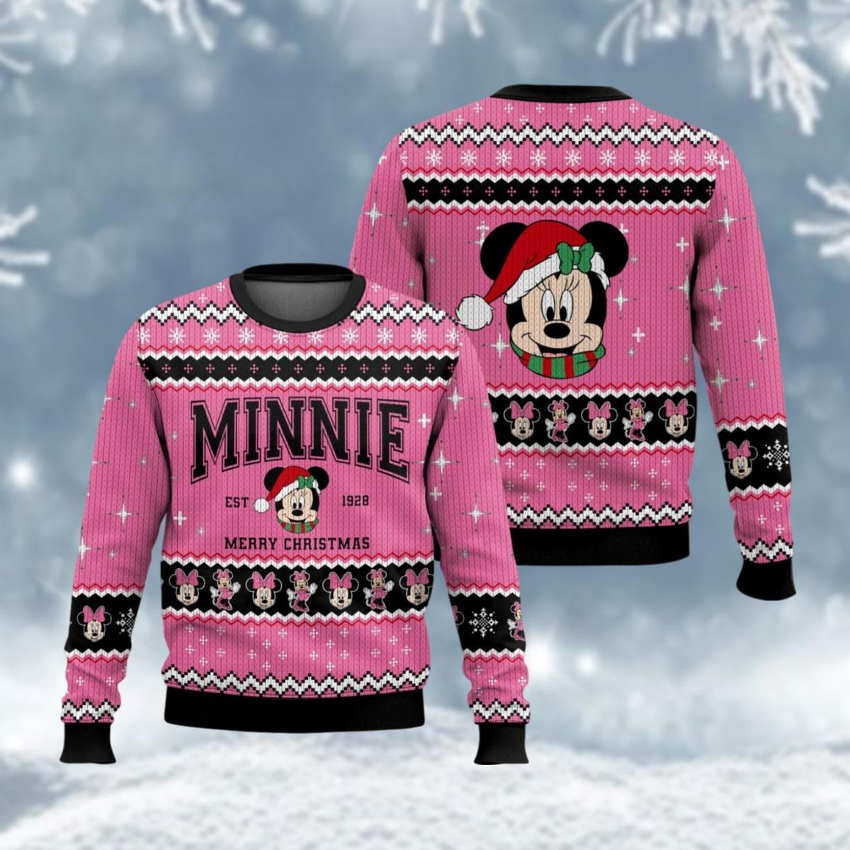 Minnie Est 1928 Ugly Christmas Sweater Disney Mouse Xmas Sweater.jpg