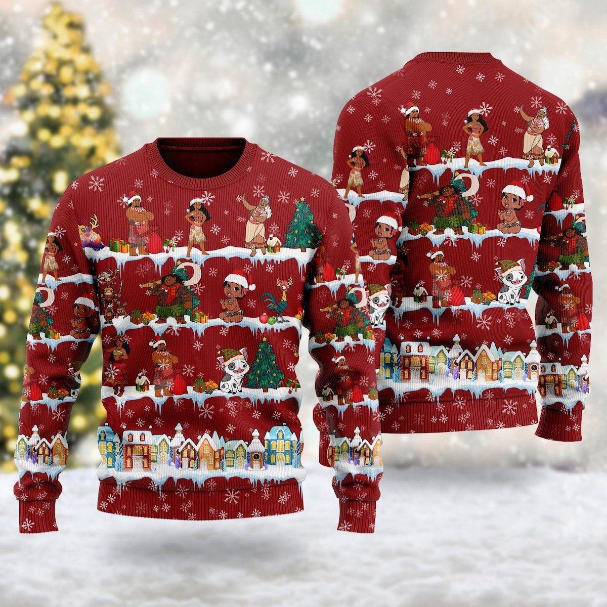 Moana 2 Ugly Christmas Sweater Moana Princess Group Family Sweater.jpg