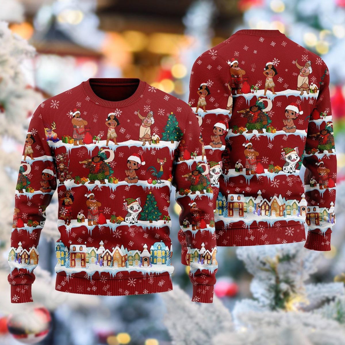 Moana 2 Ugly Christmas Sweater Moana Princess Group Family Sweater.jpg