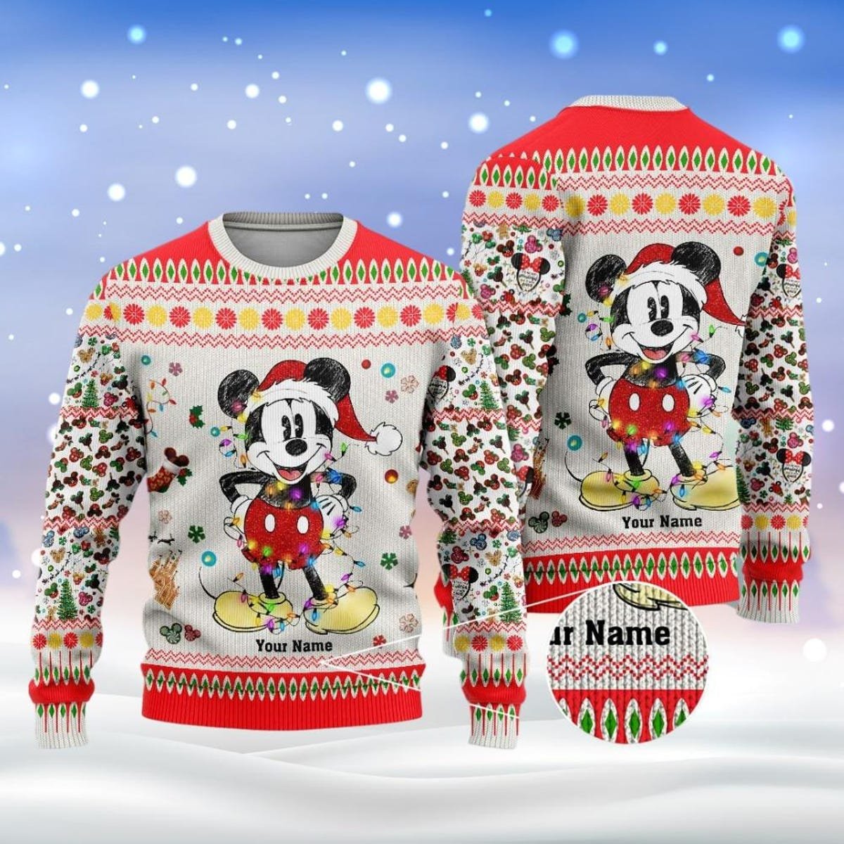 Personalized Mickey Ugly Christmas Sweater Disney Mickey Mouse Xmas Sweater.jpg