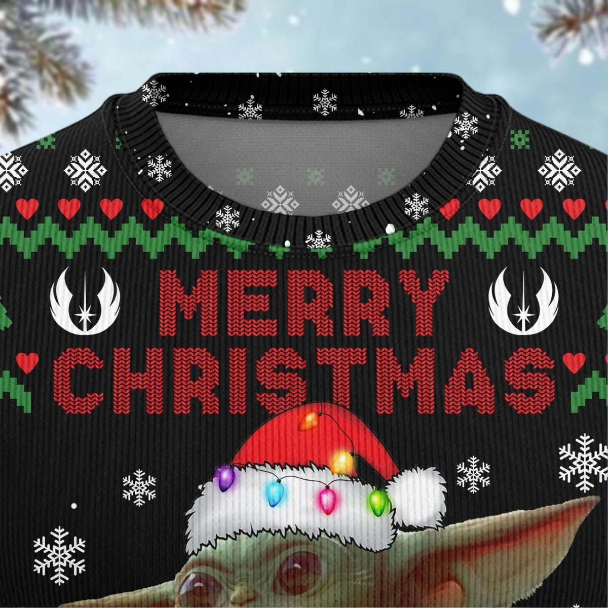 Star Wars Baby Yoda Ugly Christmas Sweater Merry Christmas You Filthy Animal Sweater 3