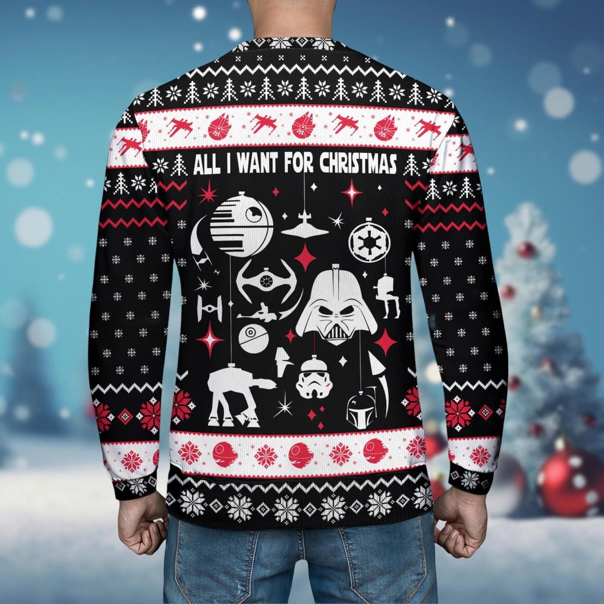 Star Wars Darth Vader Sithmas Ugly Christmas Sweater Darth Vader Stormtrooper Christmas Sweater 3